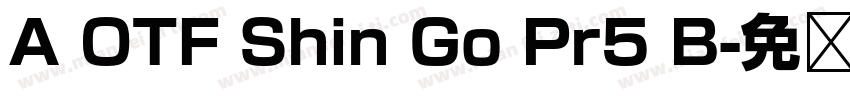 A OTF Shin Go Pr5 B字体转换